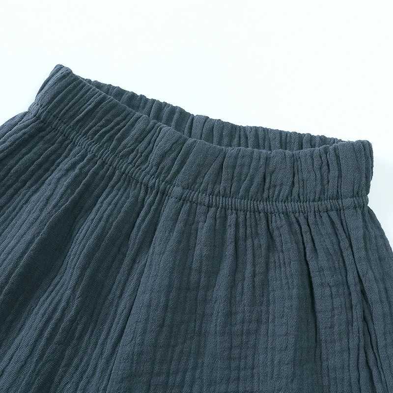 2025 Childrens Summer Cool Pants Pure Cotton Linen Elastic Clothing for Boys and Girls 12M-8T Korean Casual Trouser Youth PantsT250318