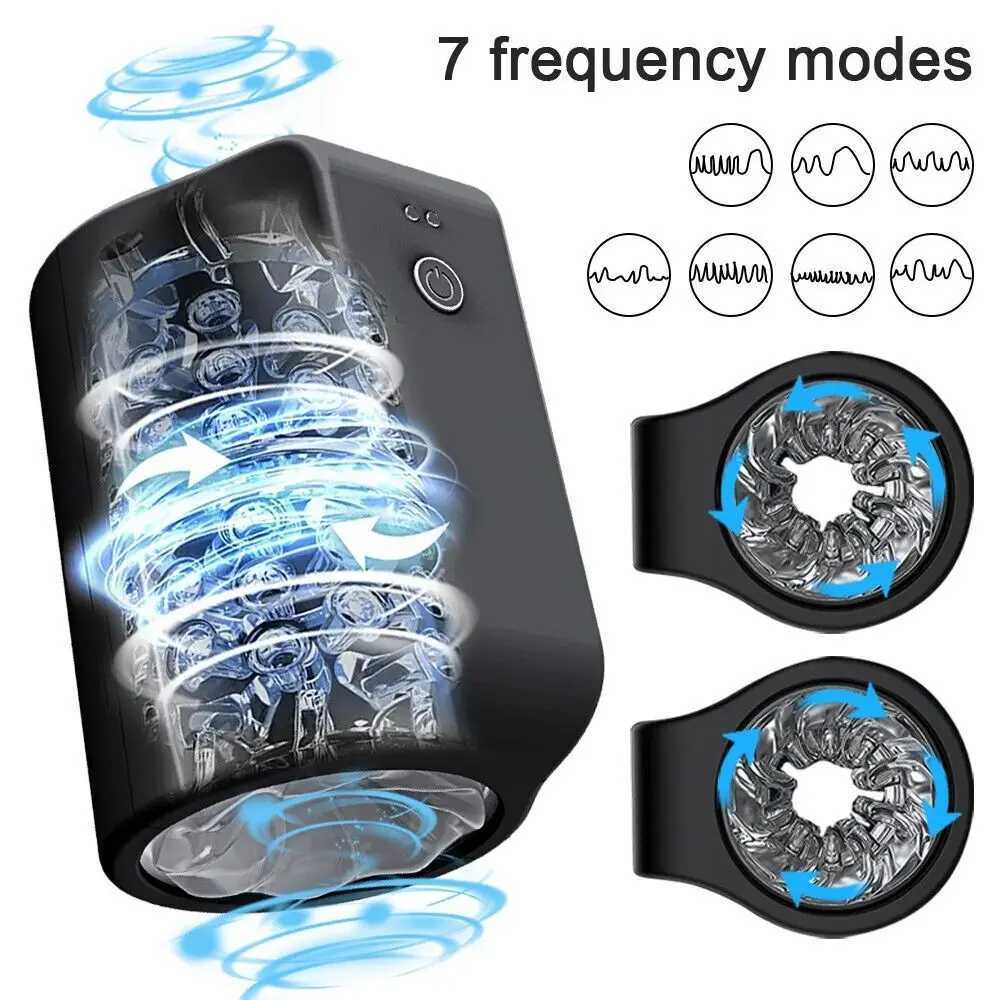 Automatic Rotating Male Masturbator Oral Sex Vagina Pussy Soft Silicone Blowjob Sex Toys for Men Adult Goods for Mens MasturbatorXJ250319
