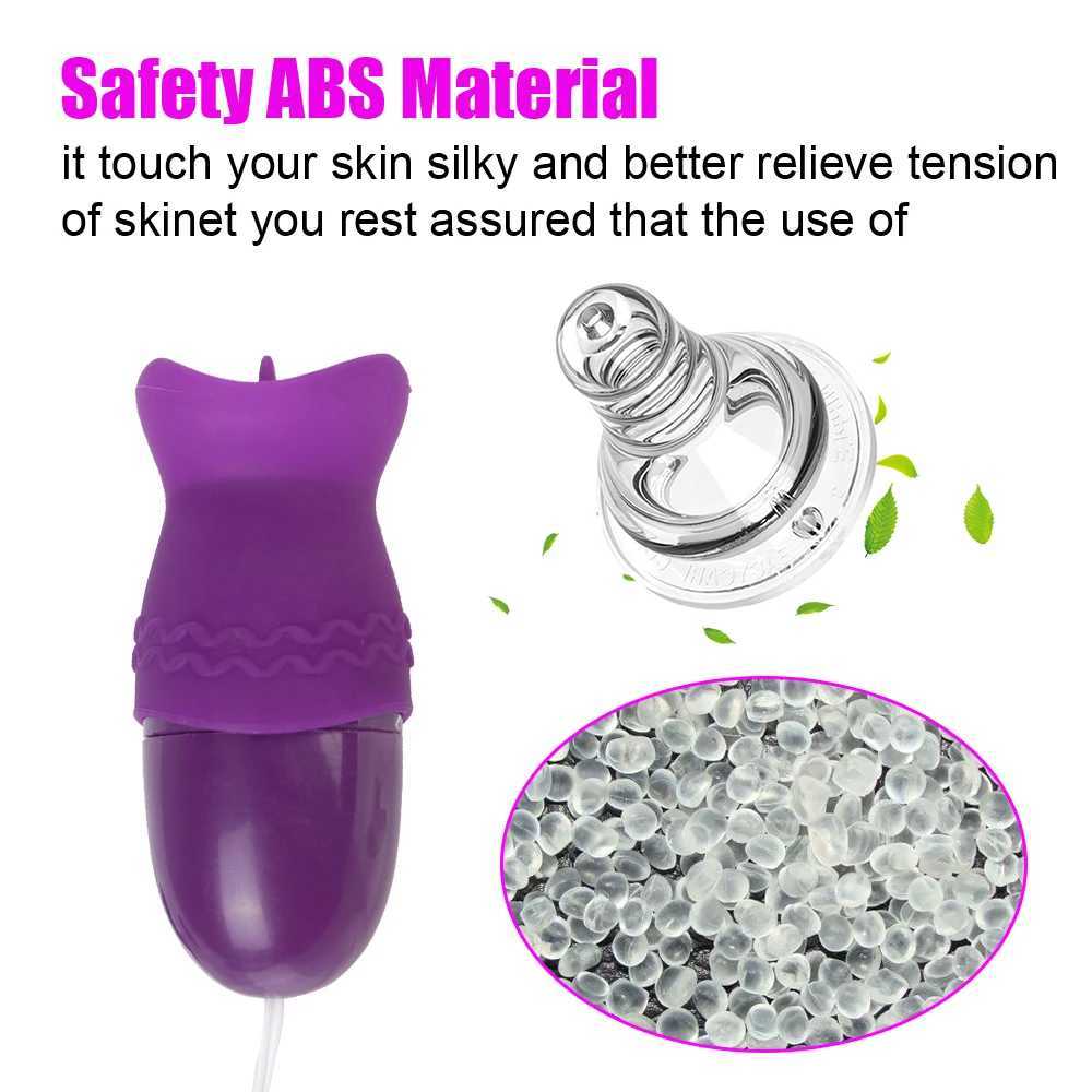 Vagina Massage G Spot Clitoris Stimulator Tongue Oral Licking Vibrator Powerful Sex Toys for Women Double Vibrating W250319