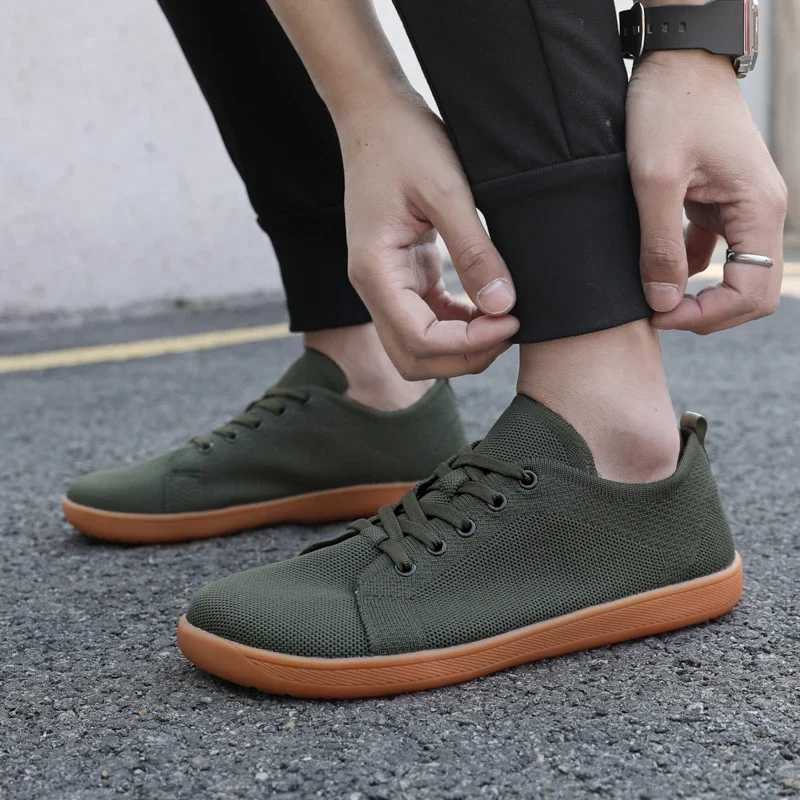 Mens Minimum Barefoot Sneakers Wide Fit Zero Drop Sole BEST Relaxation Mens Cross Barefoot Sneakers Sports Shoes Z250319