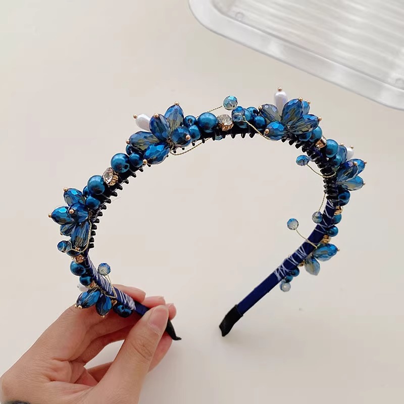 Ladies Artificial Pearl Beaded Hair Accessory with Crystals - Ideal for Bridesmaids and Birthdays