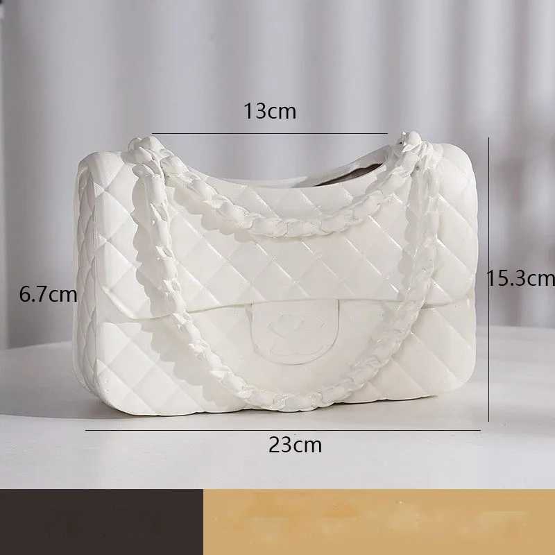 Desktop living room resin retro bag vase shop villa decoration can be arranged with fresh flowers decoration TV cabinet simple M250319