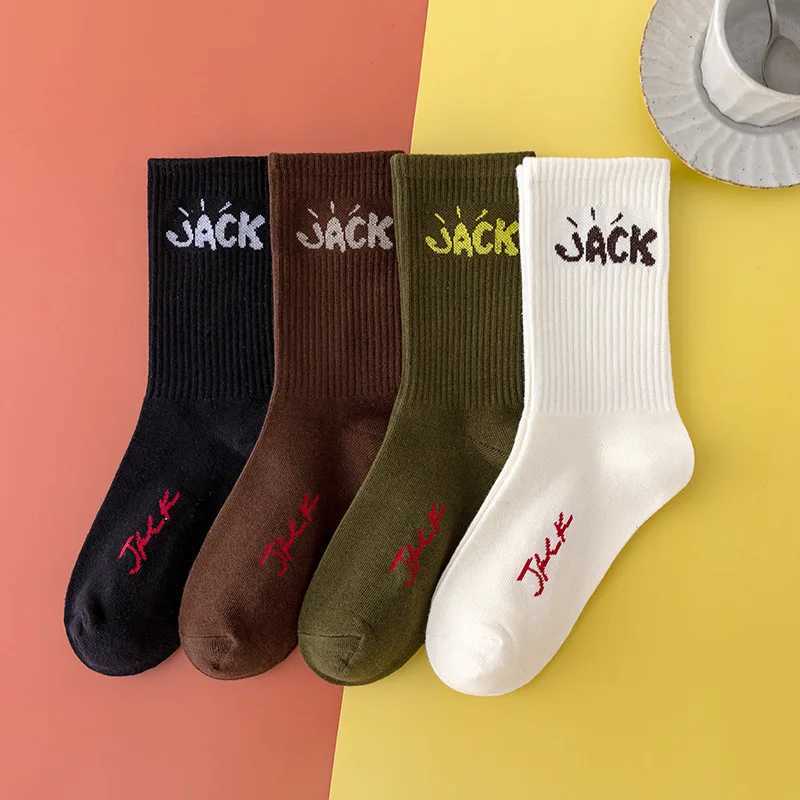 4 pairs of mens SOCKS Cotton Sports Hip Hop Basketball Skateboarding Black and White SOCKS Mens Gifts X250319