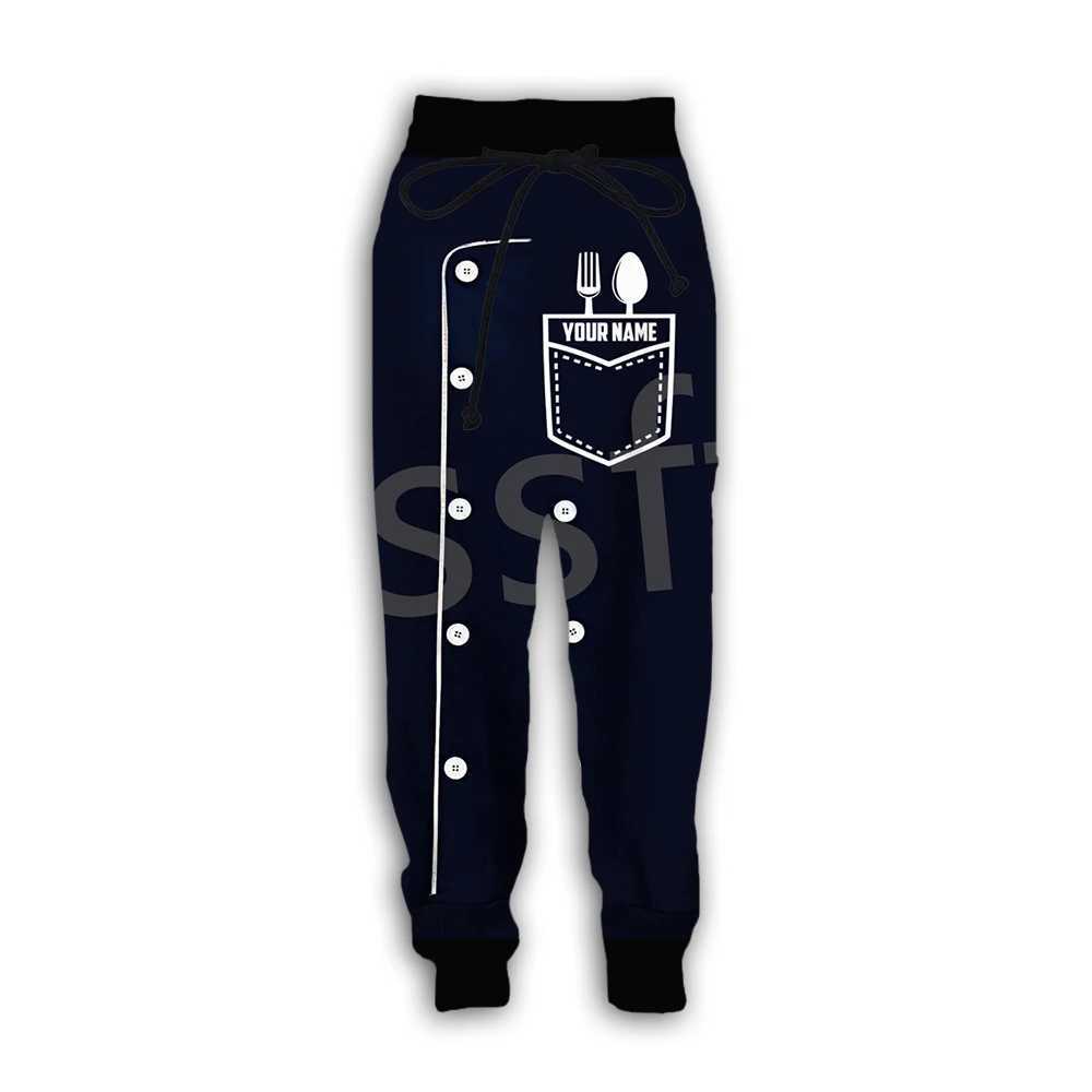 Cosplay Worker Culinary Arts Cooking Master Chef Tattoo Retro 3DPrint Men/Women Streetwear Funny Sweatpants Jogger Trousers A2 X250319