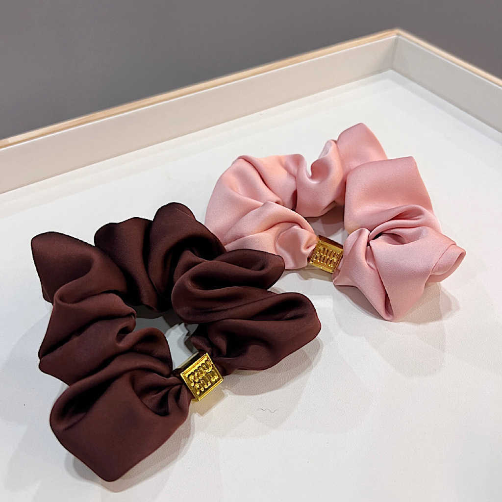 Hair Rubber Bands New Korean Style Headband with Simple Versatile and High-end Feel Sweet Hair Rope Princesss Golden Ponytail Large Intestine H250318