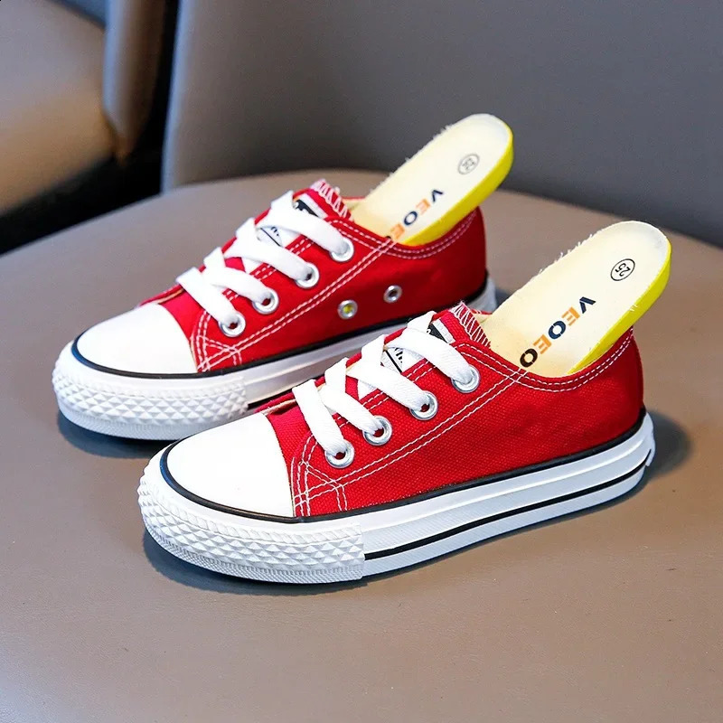 Children Canvas Shoes Boys Girls Low-top Sneakers Student Running Sports Shoes Kids Casual Sneakers Tennis Children Sneakers 250319