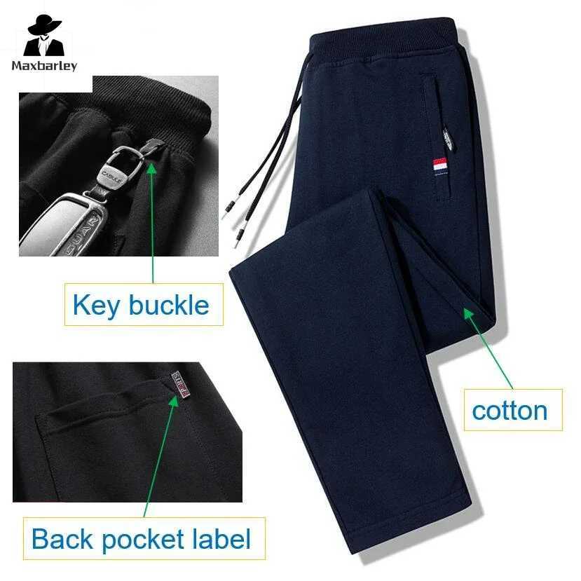 Autumn Pants Men Fitness Sportswear Tracksuit Elastic Waist Sweatpants Cotton Trousers Loose Gyms Jogger Track Pants Mens M- 8XL X250319