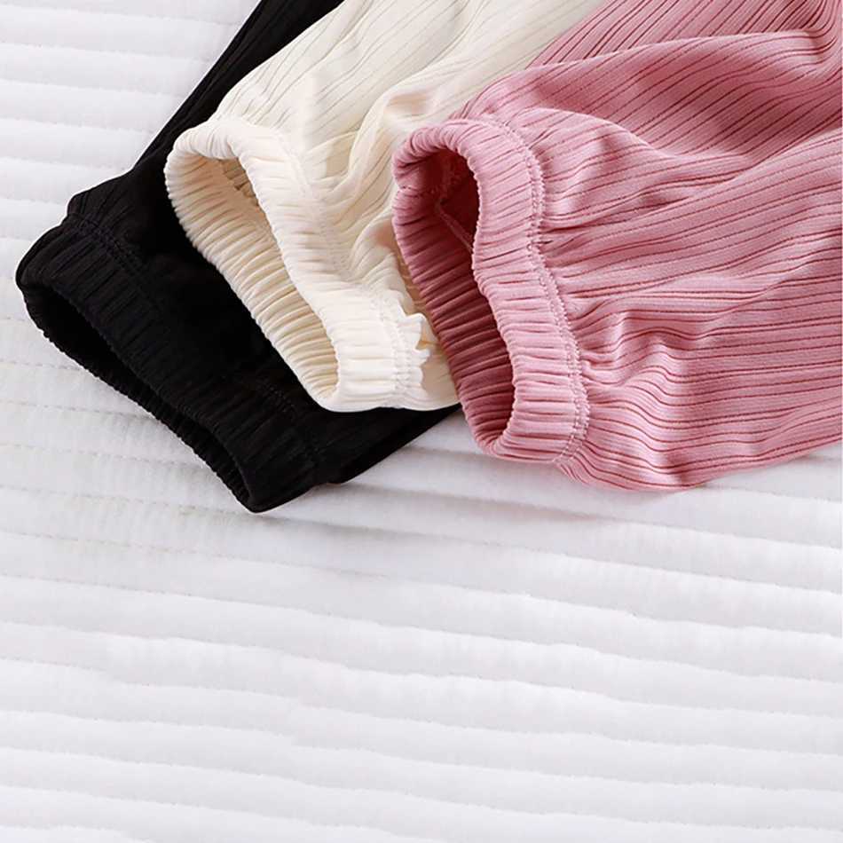 Summer ice silk mosquito proof pants for children unisex thin and breathable casual loose solid color elastic waisted lantern pants for boys and girls