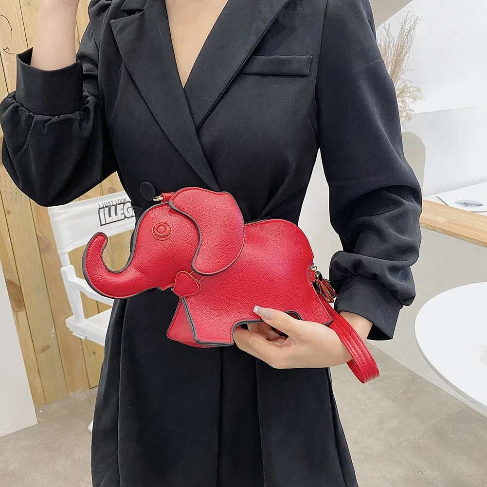 2025 New Fashionable Women's Crossbody Bag Fun Elephant shaped Shoulder Bag Designer Casual Wallet Women's Wristband Handbag Trendy Shoulder