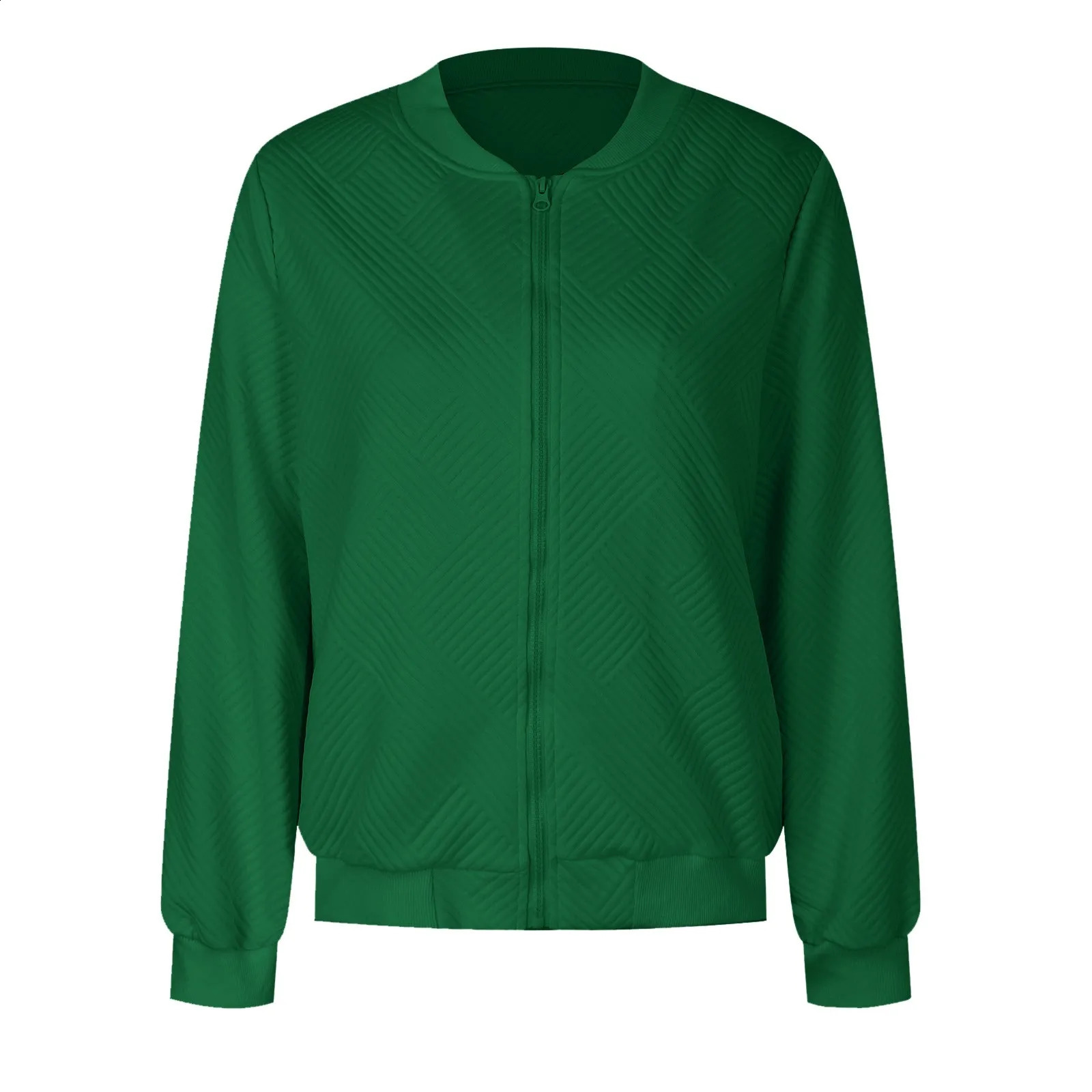 Women Long Sleeve Half Turtleneck Elegant Zipper Bomber Lightweight Casual Office Wear Slim Cardigan Coats Winter 250317