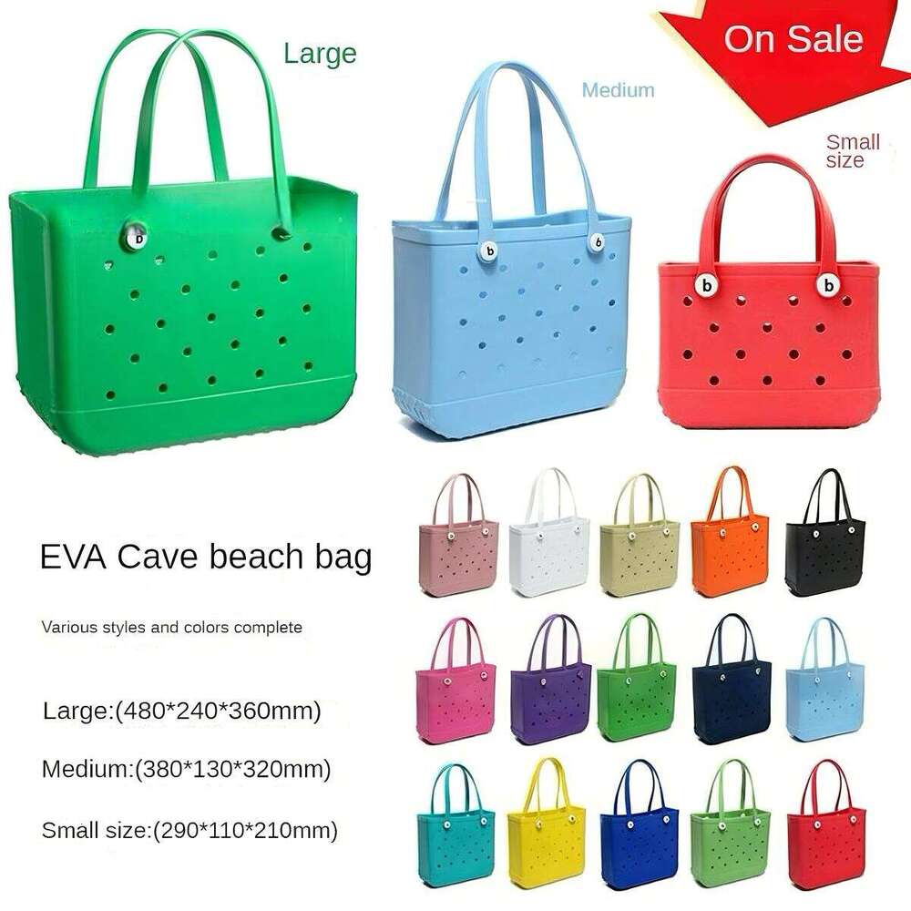 Rubber Women Bogg Fashion Summer Shoulder Handbag EVA Large Capacity Shopping Basket Female Pool Tote Beach Jelly Bag