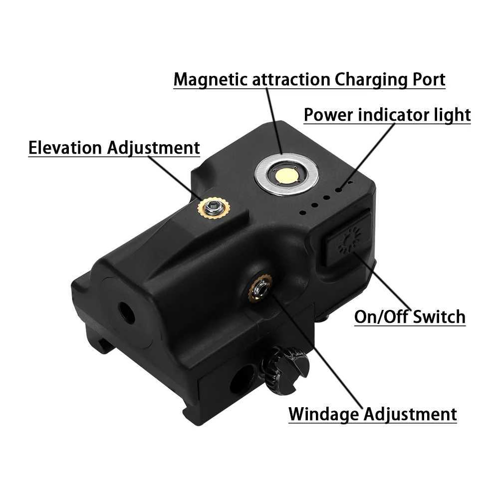 Rail Aiming Laser Pointer Red Green Blue Laser Sight Pointer Airsoft Power Pistol Laser For 20mm Rail Rechargeable Gun Laser X250319