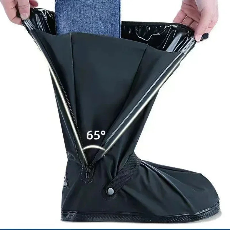Reusable motorcycle scooter dirt bike rain shoe cover anti slip boot neutral protector suitable for rainy days 250318
