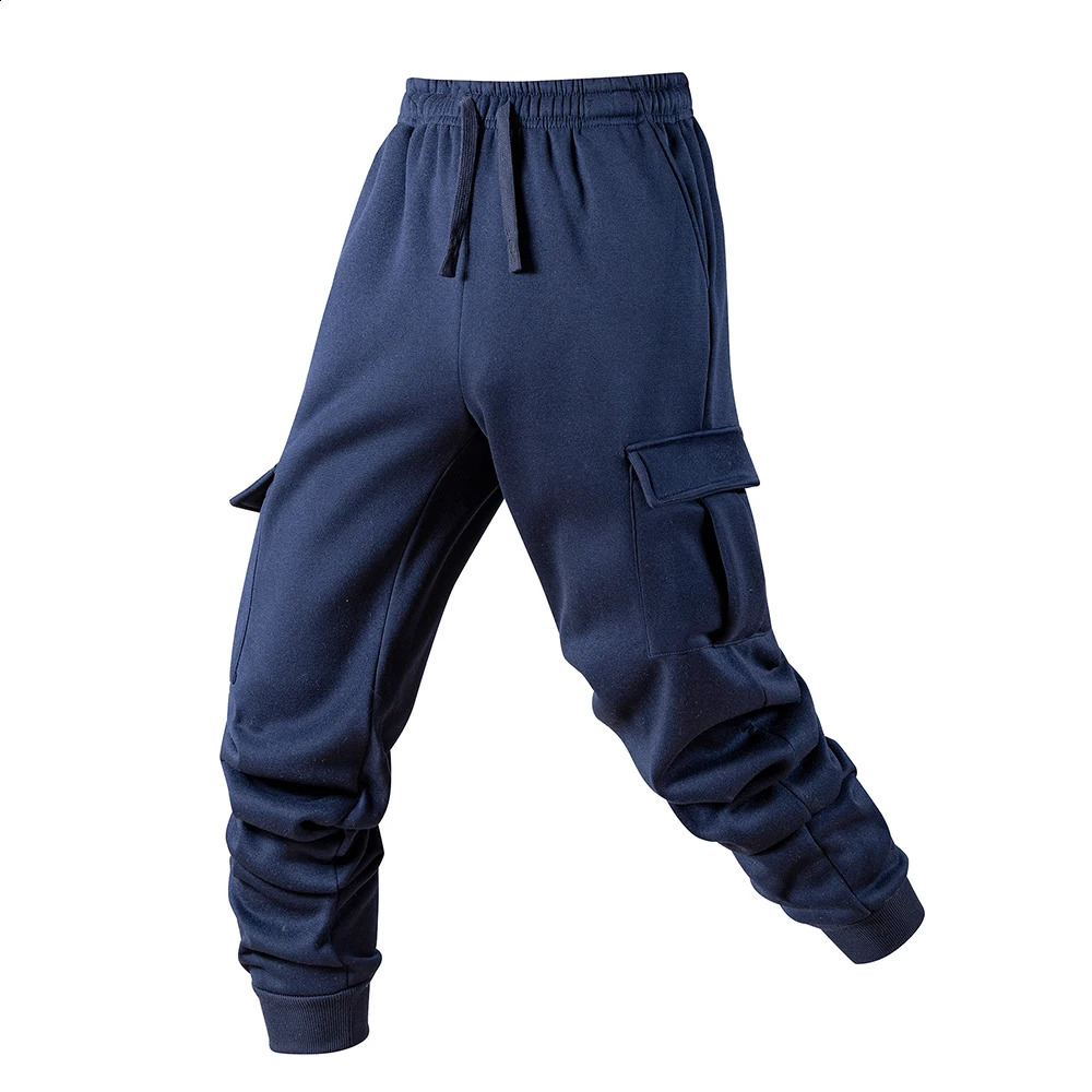 Mens sports pants cargo mens jogging track elastic waist and leisure Trousers luggage fitness gym clothes 250319