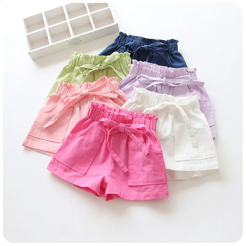 Retail 2-8 years shorts beach pants candy color fresh kids children summer 250319