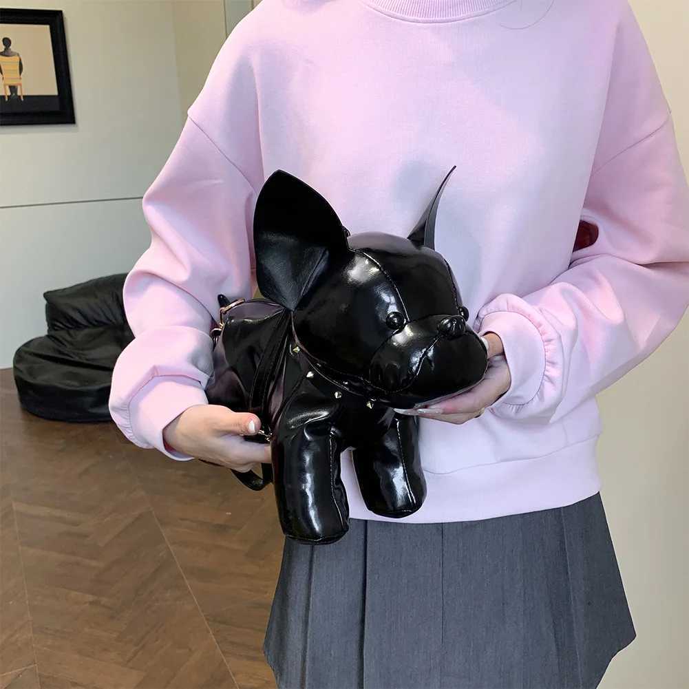 New Arrival NEW Doggie Shoulder Bag for Women Bulldog Crossbody Leather Bag Adjustable Strap Messenger Bag w/Zipper for Shopping Travel T250318