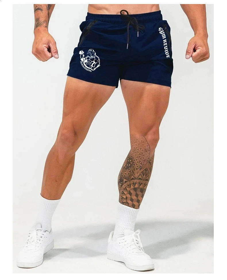 Mens Summer Printed Quickdrying Shorts With Double Side Zipper Pockets Designed For Running Basketball Training Fitness 250312
