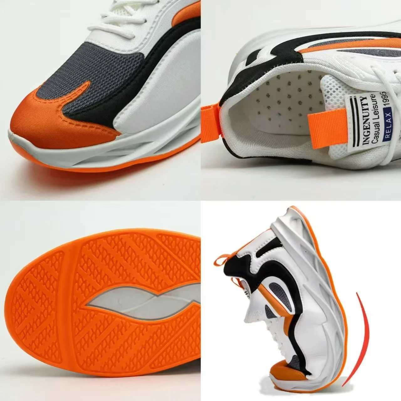 Mens Shoes Breathable Casual Shoes Fashion Mesh Men Sneakers Platform Lace-up Running Shoes Soft Sole Single Shoe Plus Size 46 Z250319