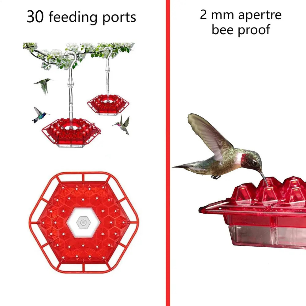 The hummingbird feeder for outdoor hanging is easy to clean and refill equipped with Perch builtin ant moat 250318