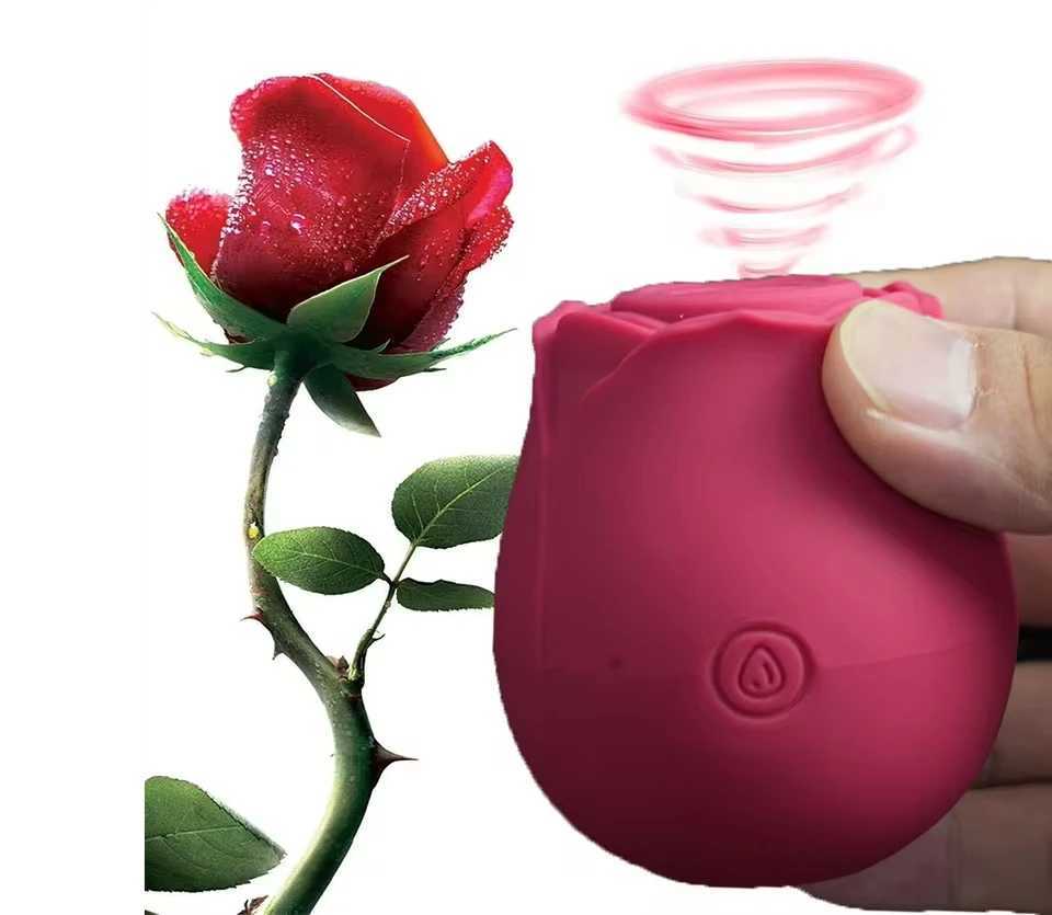Red Rose toy vibrator silicone labia tongue vaginal suction cup sex toy suction cup suction cup 10 frequency female stimulator W250319