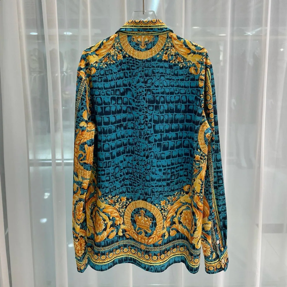 casual youth travel trendy digital printed mens long sleeved shirt for spring and autumn 250317