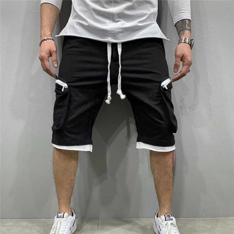 New fashion summer loose shorts mens jogging shorts casual fitness street trend multi pocket sports casual shorts W250319