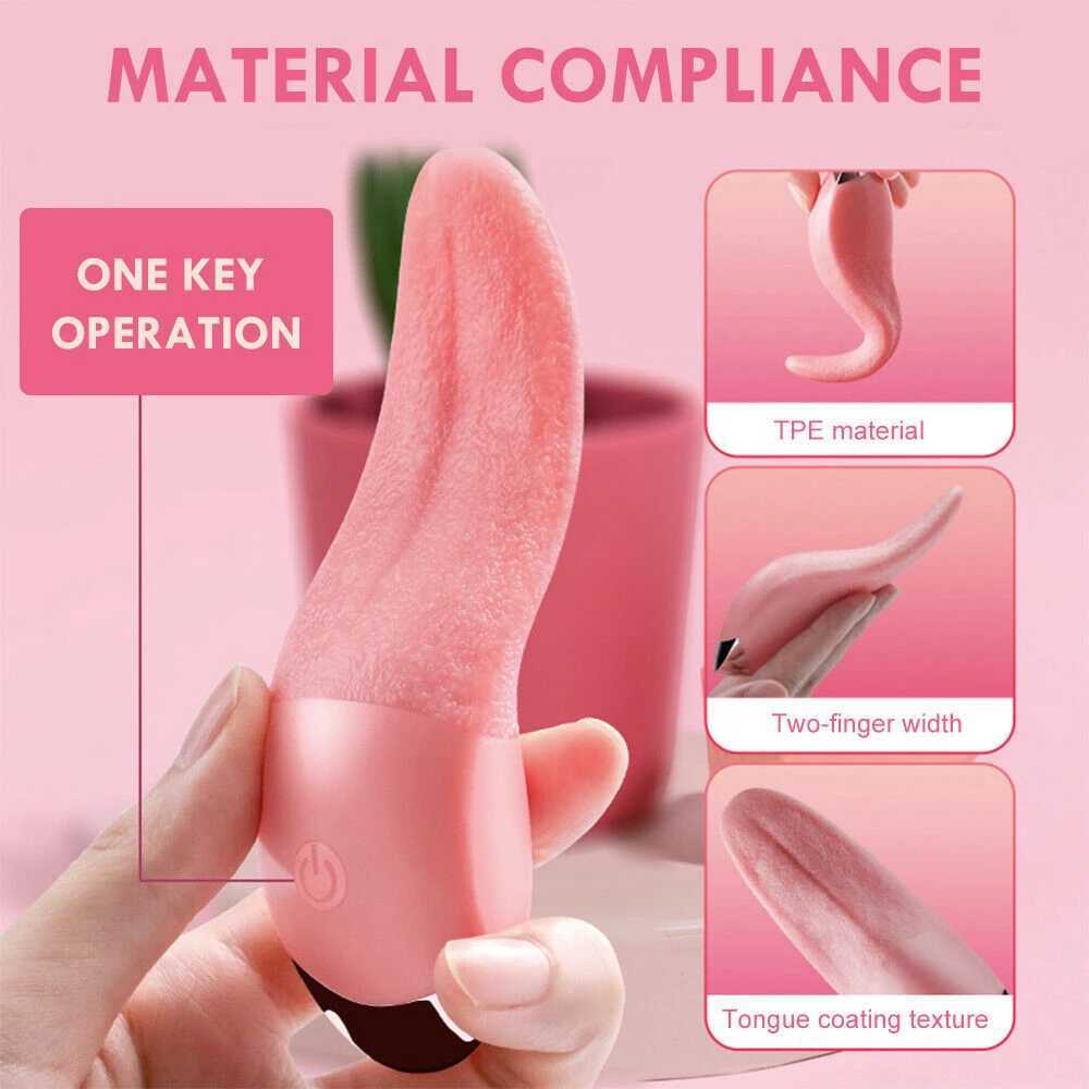 Dildo sex toy vibrator masturbation tool female tongue licking labia stimulator vibrator couple sexual behavior adult product W250319