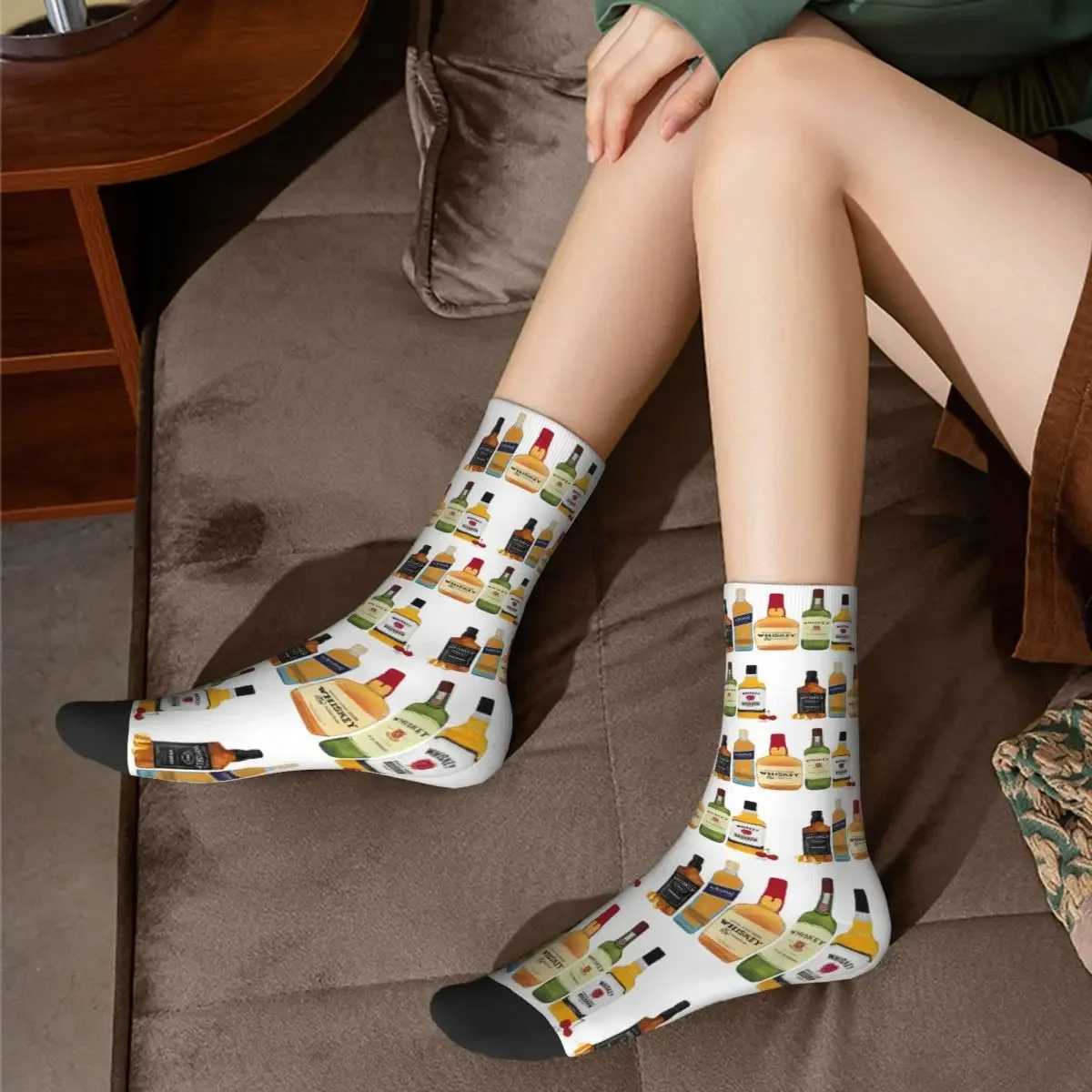 Bottle Illustration SOCKS Harajuku Sweat Absorption Long SOCKS Four Seasons Mens Gift Accessories X250319