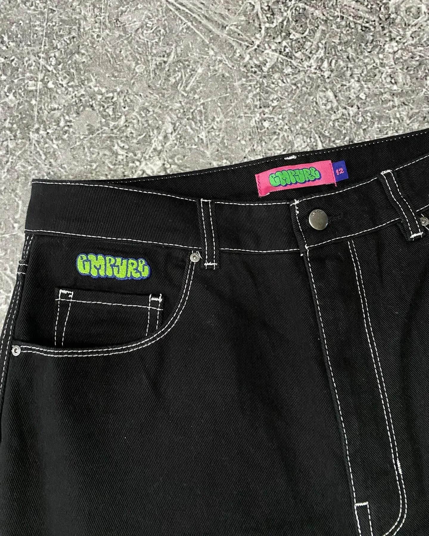 American Street Retro Cartoon Letter Embroidery Denim Shorts Baggy Wide-leg Jeans Men Y2k Hip Hop Casual Versatile Shorts Women 250319