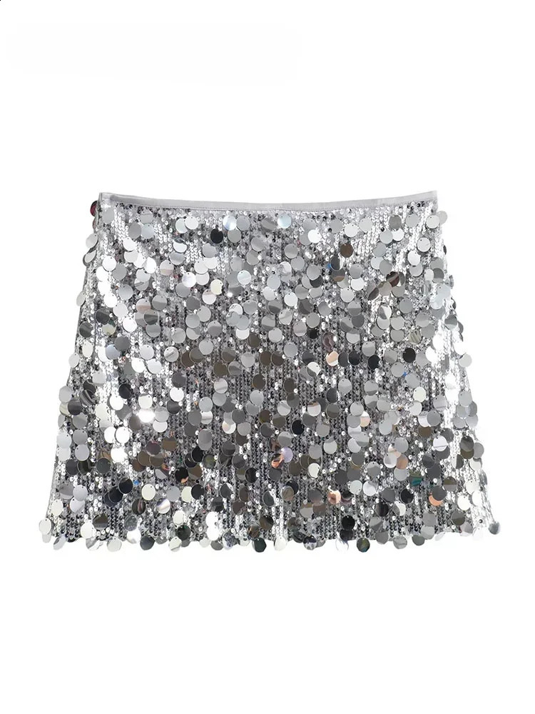 ASDS Mini Skirt For Women Sexy Sequin Short Skirts Vintage Y2k Women Clothing Summer Fashion Female Streetwear Skirt Mujer 250319