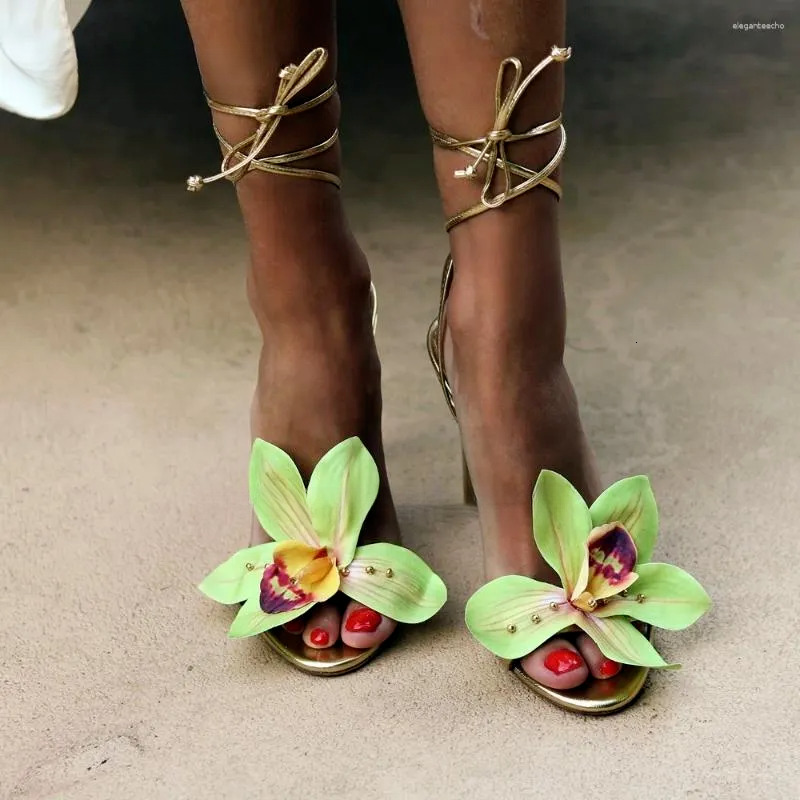 2025 S Fashion Designer Sandals Wer Ankle Strap Sexy Round Toe Stiletto Side Air Sweet Women High Heels Vacation Beach Shoes Summer