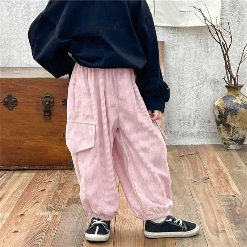 1-12Y Boys and Girls Work Pants Cool Childrens Hip Hop Trouser Spring/Summer Youth High Waist Casual Straight Pants Childrens ClothingT250318