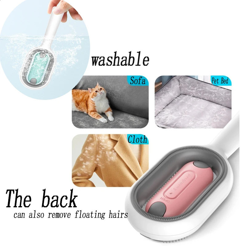 Cat and dog hair removal comb doublesided pet grooming brush cleaning cat adhesive tool 250318