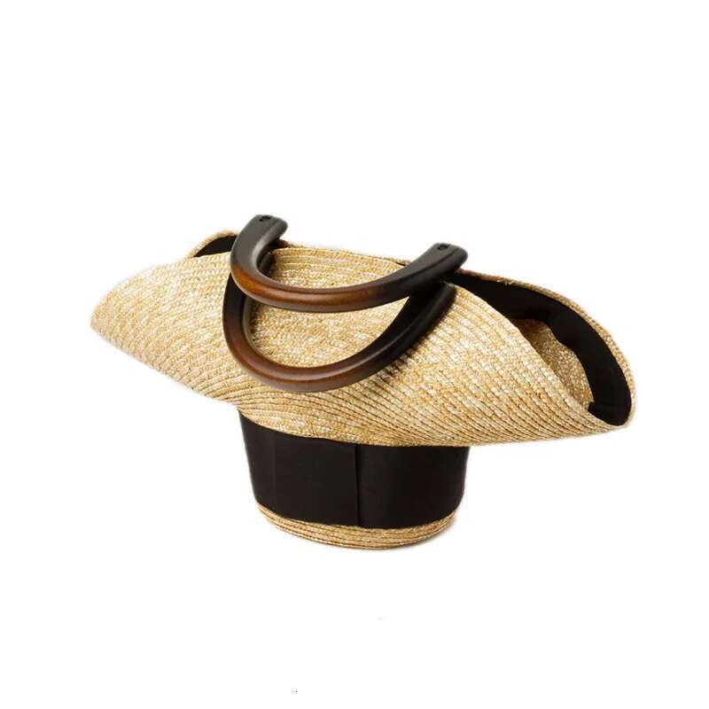 New Style Retro Webbing Decorated Wheat Straw Bag Travel Beach Handbag