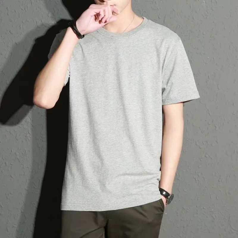 Mens Summer Loose Set 100 Cotton Printed T-shirt TopT250318