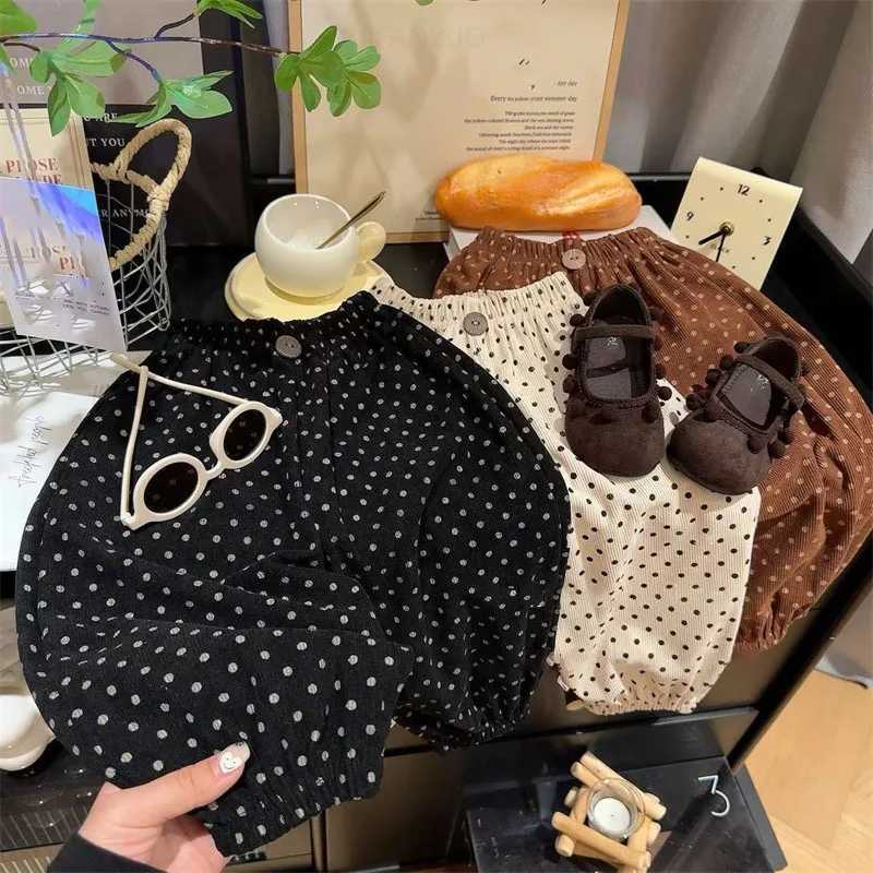 Toddler Korean Casual Clothes Spring Autumn Baby Retro Loose Boy Children Outdoors Harem Pants Printed Girl Kid Fashion TrousersT250318
