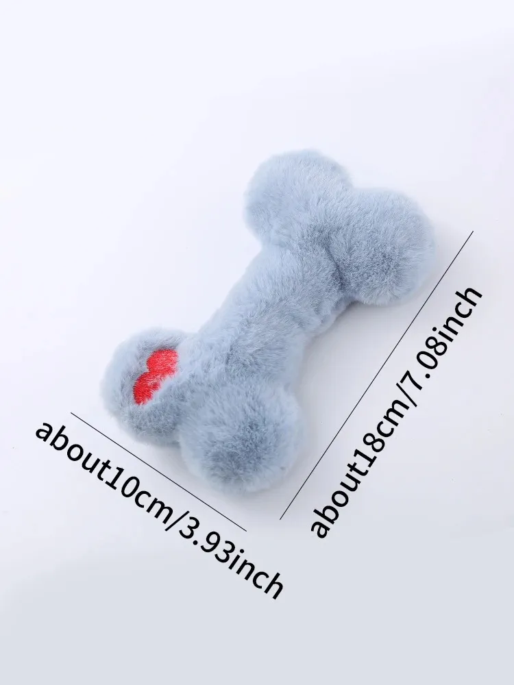 Cute Love Bone Plush Vocal Dog Toys Containing BB Called Grinding Teeth Bite Resistant Interactive Play Pet Supplies