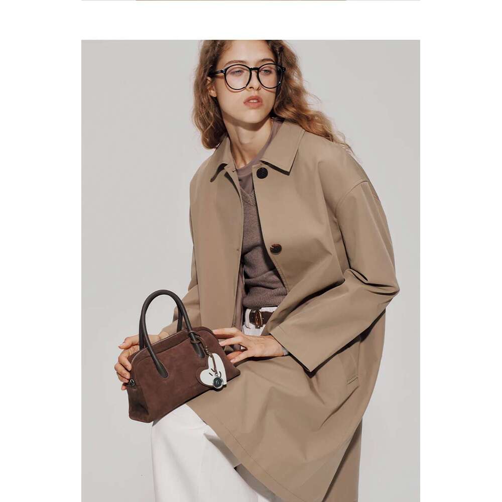 Original Suede New Handbags Commuter Women's Shoulder Crossbody Boston Handheld Bag