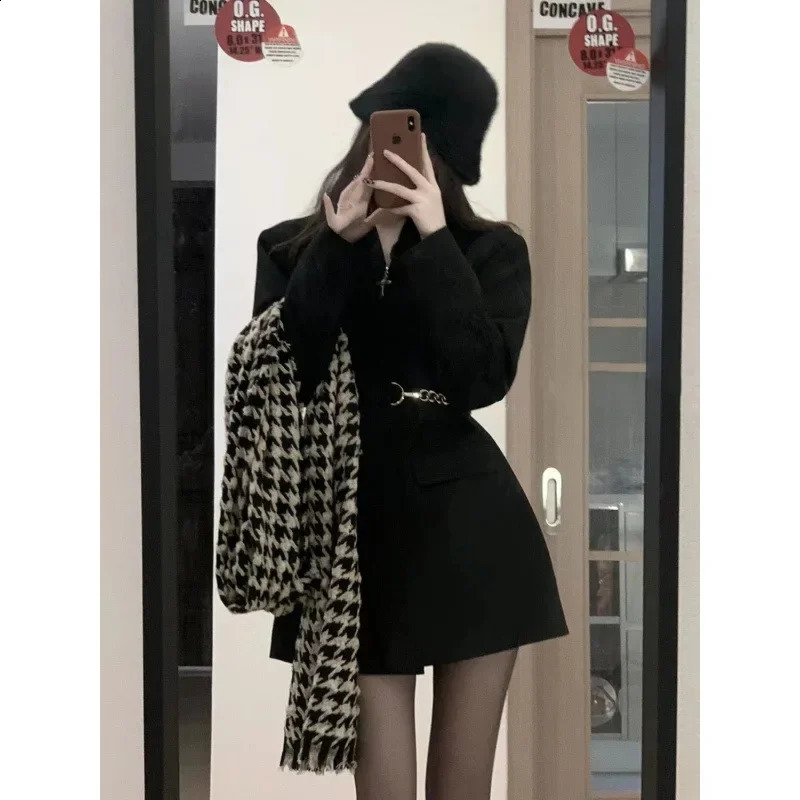Black waistband womens set shorts weight loss jacket spring summer Midi Skirt plus size Chinese AE stock 250319