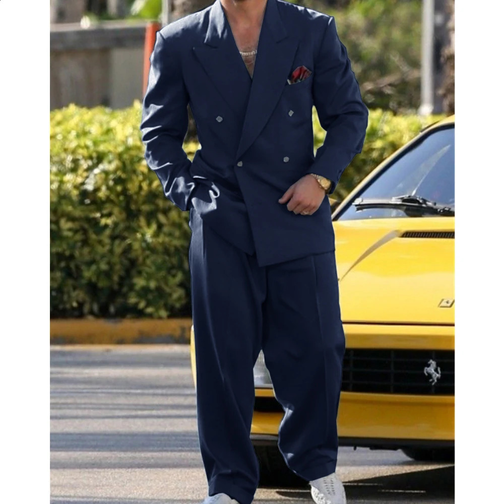 Man Formal Suits for Men Suit Set Wedding 2023 Fashion Dress 2 Piece Modern Mens 250311