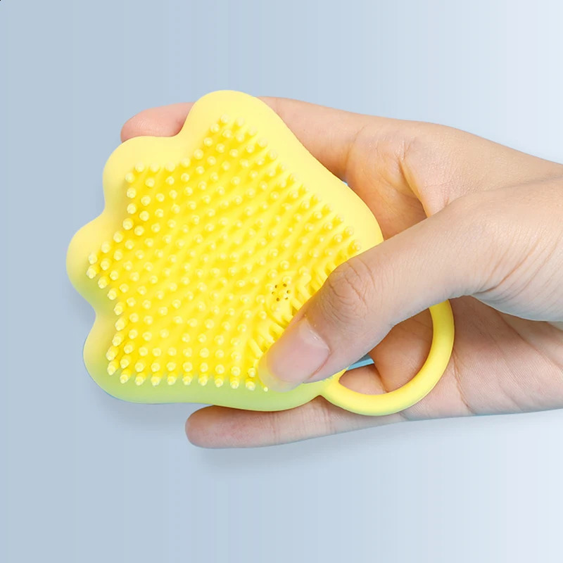 Silicone Pet Bath Brush Dog SPA Massage Comb Dogs Cats Shower Hair Grooming Cleaning Supplies 250318