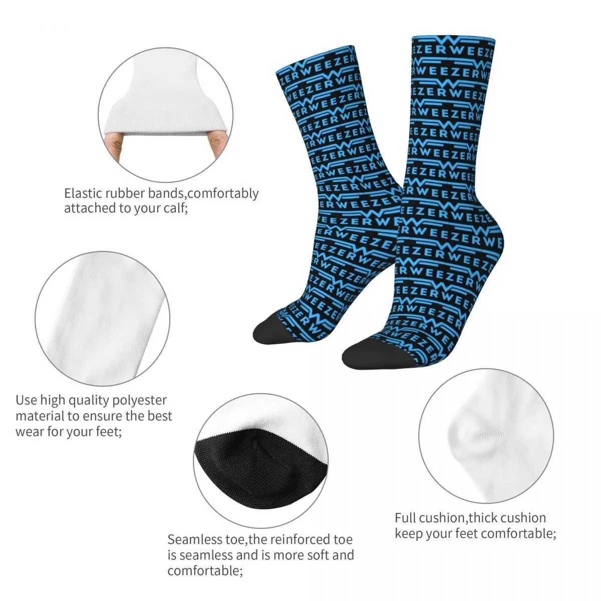 Weezer Socks Winter Long Socks Fashionable Adult Mens High Quality Socks Customized Running Non slip Socks X250319