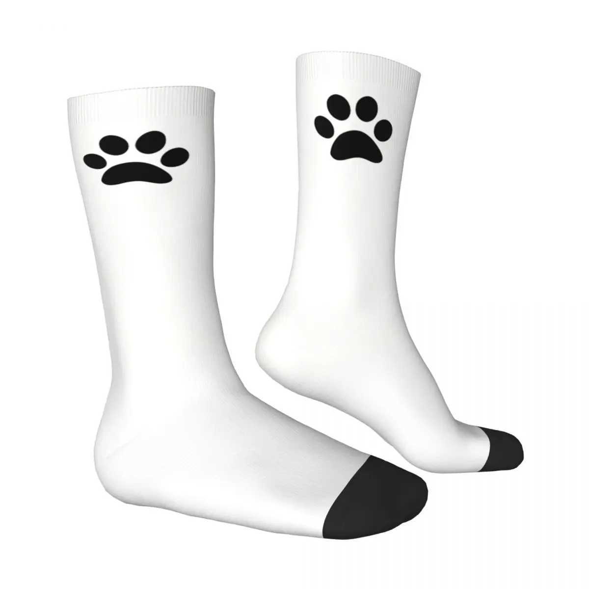 Paw Print Pattern Black Pawprint Mens and Womens Socks Bicycle Novel Spring/Summer Autumn Winter Stocking Gift X250319