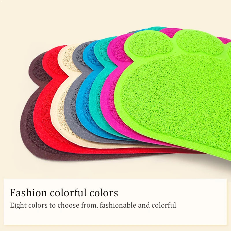 KOMMILIFE Silicone Pet Mat For CatS NonSlip Cat Bowl Pad Feeding Placemat Litter Accessories 250312
