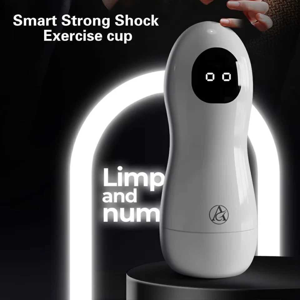 Automatic Male Masturbator Cup Vibration Oral Sex Real Vagina Pocket Pussy Vibration Bullet Penis Oral Adults Sex Toys For MenXJ250319