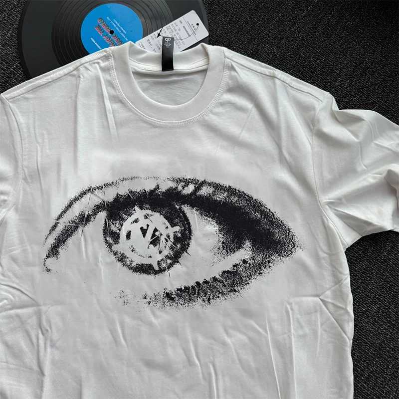 Mens T-shirt iris T-shirt cotton summer short sleeved top retro Harajuku streetwear oversized graphic fashion Korean pop clothingT250318