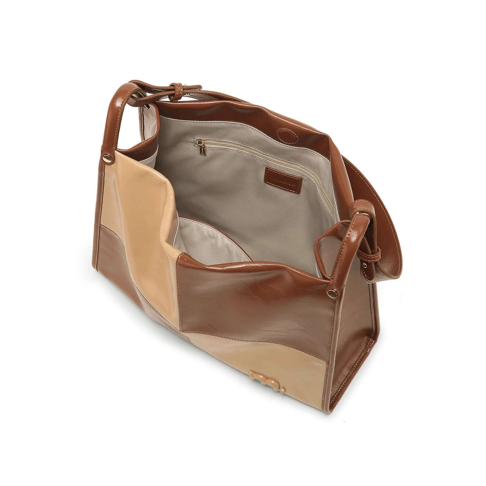 ITAMOOD Color Block Splicing Ladies Tote Leather Women's Handbag Original Designer Brand Shoulder Bag