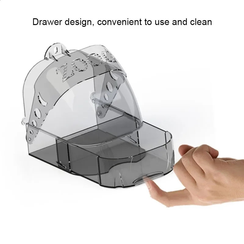 Large pet birdcage shower basin parrot bathtub supplies external food bowl sleeping nest bird accessories 250318