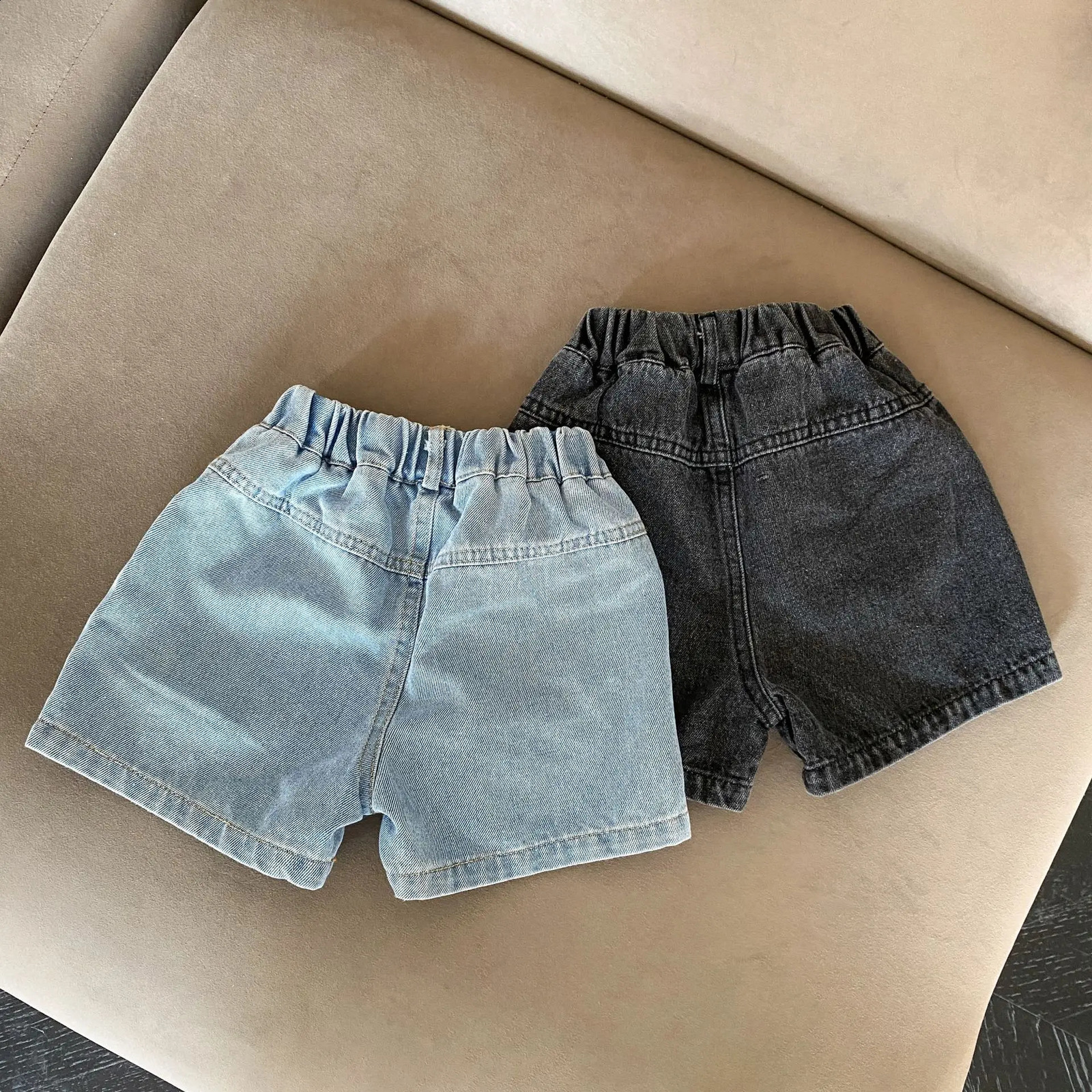 5091 Childrens Denim Shorts Summer 2025 Boys Summer Clothes Baby Loose Casual Pants 250319