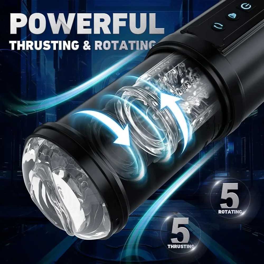 Automatic stimulation sucking rotating artificial vagina male masturbation pocket cat penis stimulation male adult sex toyXJ250319